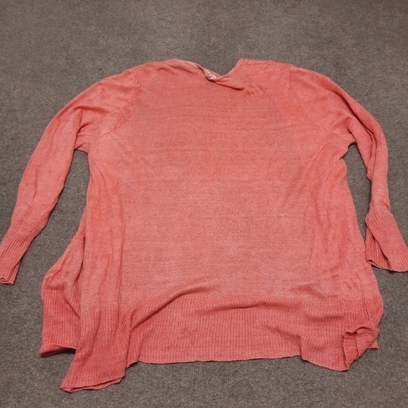 Eileen Fisher Women's Pink Linen Cardigan Sweater Beachy Plus Size 3X - Picture 2 of 6